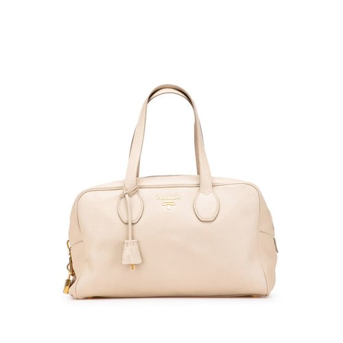 Pre-owned Prada Vitello Daino Shoulder Bag AU1RJUPLBAULHDRX - White - AU1RJUPLBAULHDRXX
