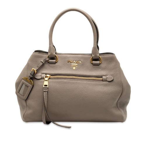 Pre-owned Prada Vitello Phenix Open Convertible Tote JB8M70VYBAP77RUX - Brown - JB8M70VYBAP77RUXX