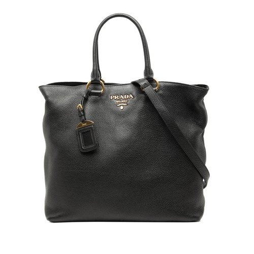Pre-owned Prada Vitello Phenix Open Convertible Tote Ladies L5LOB5D799PMPUHD - Black - L5LOB5D799PMPUHDX
