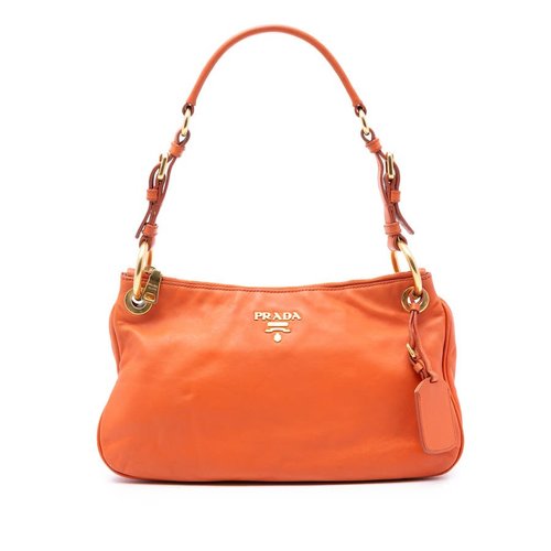 Pre-owned Prada Vitello Phenix Shoulder Bag X1V8H9N712ZL3JI9 - Orange - X1V8H9N712ZL3JI9X
