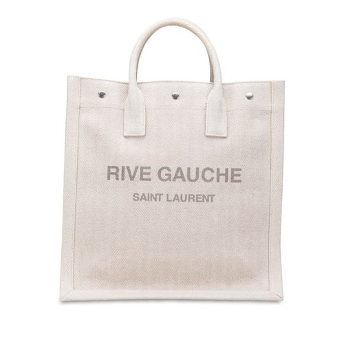 Pre-owned Saint Laurent Canvas Rive Gauche North South Tote Ladies Q77K0X03KJ8VVEL1 - Brown - Q77K0X03KJ8VVEL1X