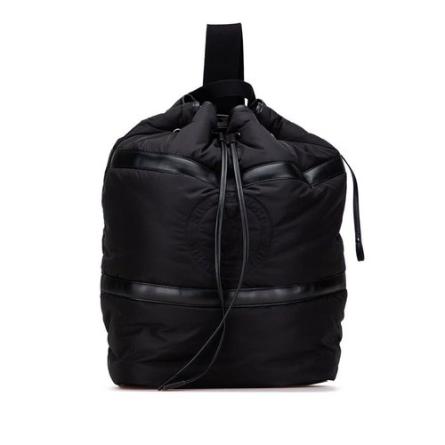Pre-owned Saint Laurent Nylon Rive Gauche Drawstring Backpack LND734682.0723 - Black - PFFFC1EHDAFVSU5ZX
