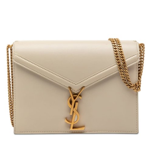 Pre-owned Saint Laurent Smooth Calfskin Monogram Cassandra Clasp Bag 2CH5HXGGUC01O3G9 - Brown - 2CH5HXGGUC01O3G9X