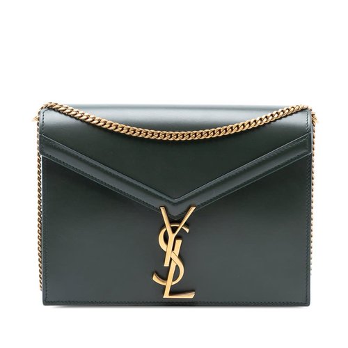 Pre-owned Saint Laurent Smooth Calfskin Monogram Cassandra Clasp Bag MAL532750A.1118 - Green - MAL532750A.1118