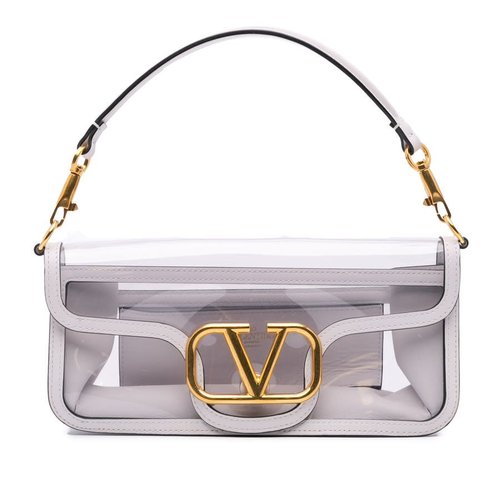 Pre-owned Valentino PVC VLogo Loco Satchel YAXEYV8C016UNOXS - White - YAXEYV8C016UNOXSX