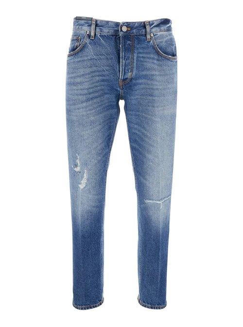 PT Torino Light-blue Jeans With Logo Patch On The Rear And Belt Loops In Denim Man - C5TP05B0AW0250MI20
