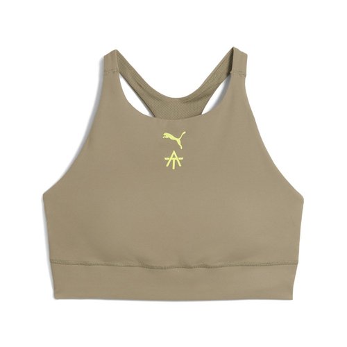 PUMA X ALEX TOUSSAINT Shapeluxe Mid Impact Sports Bra - Brown - 527937-20