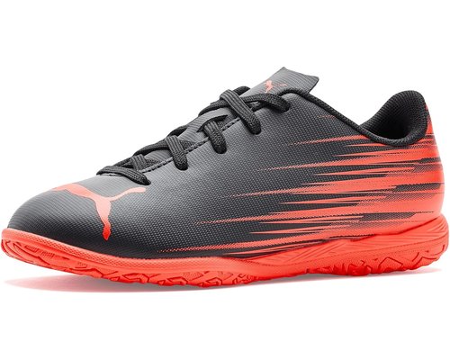 PUMA Attacanto Indoor Training Little Kid/Big Kid - Black/Glowing Red - 108498-07