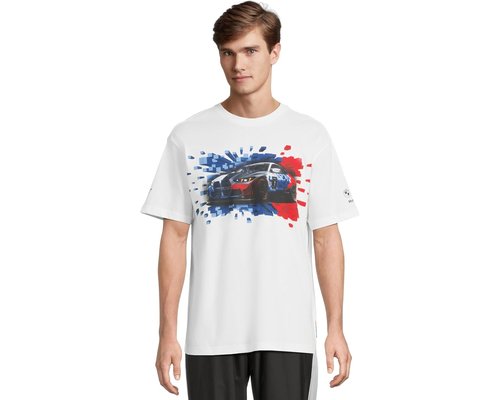 PUMA BMW Motorsport Graphic T-Shirt Clothing PUMA White 4AH25 - Puma White AH - 632912-02