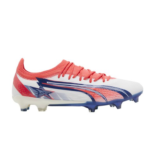 Christian Pulisic x PUMA Ultra Ultimate FG AG - White/Blazing Blue/Sunblaze - 107320-01