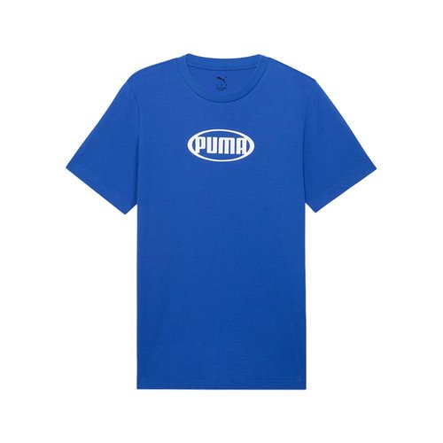 PUMA Chrome Logo Crew Neck Short Sleeve T-Shirt - Blue - 691659-13