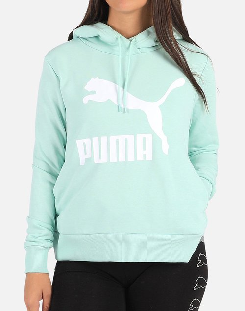 PUMA CLASSICS LOGO HOODIE - Mist Blue - 595201-32