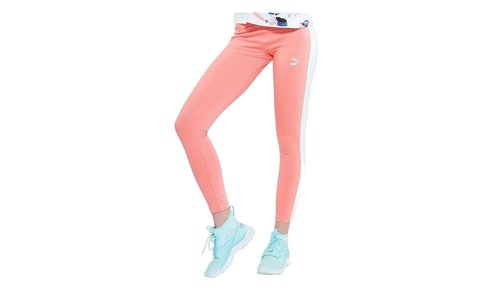 PUMA Classics Logo T7 Leggings 575075 60 - Light Pink/White - 575075-60