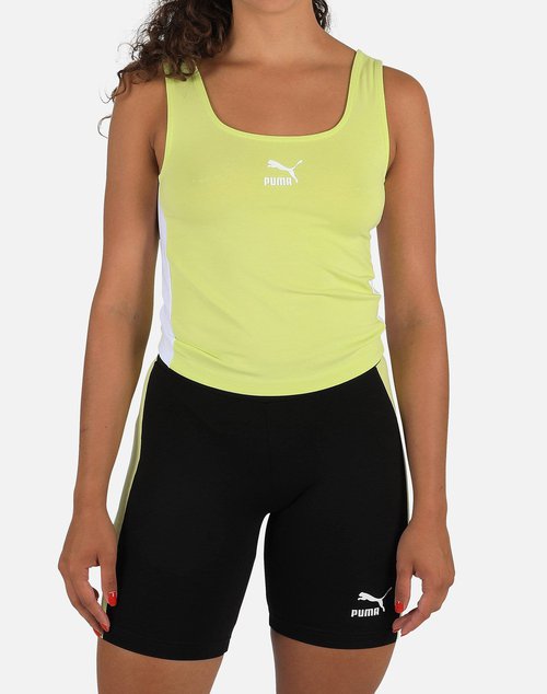 PUMA CLASSICS LOGO TANK - Lime Green - 596217-31