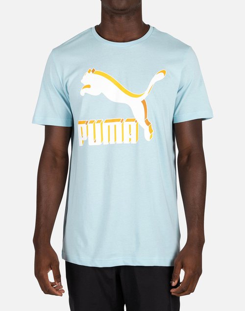 PUMA CLASSICS LOGO TEE - Aquamarine - 595132-18