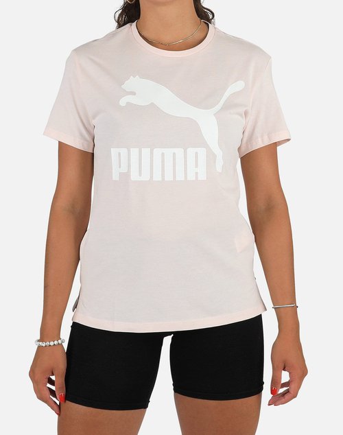PUMA CLASSICS LOGO TEE - Rose - 595514-17