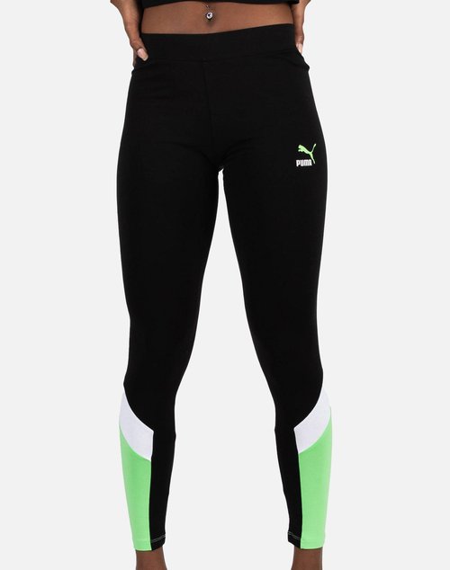 PUMA CLASSICS MCS LEGGINGS - Black/Green-White - 599369-32