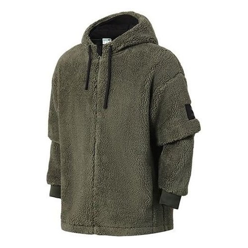 PUMA Classics Winter Sherpa Hoodie Jacket - Olive Green - 530271-64