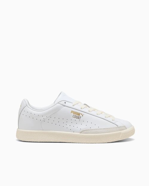 PUMA Court White - Puma White/Vapor Gray/Puma Gold - 405348-01