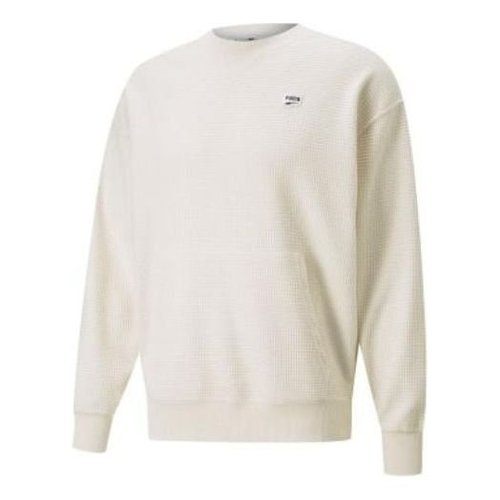 PUMA Downtown Waffle Crewneck Sweatshirt - White - 537730-99