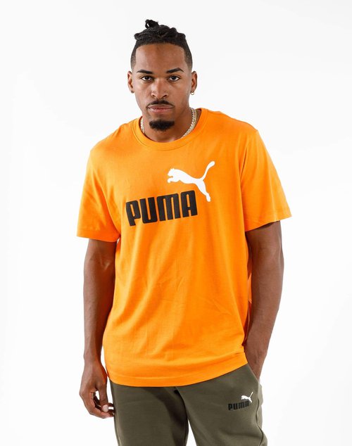 PUMA Ess+ 2-Color Logo Tee - Orange - 586641-29