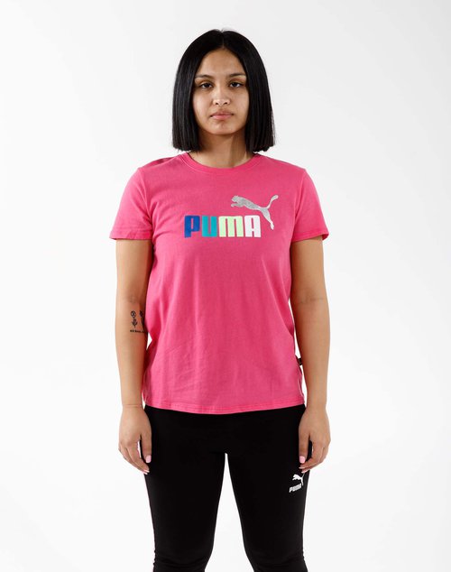 PUMA Essential Logo Graphic Tee - Pink - 586295-79