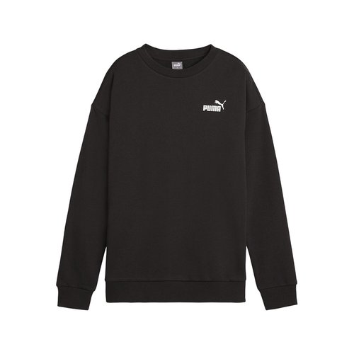 PUMA Essential+ Relaxed Small Logo Crew Neck Sweatshirt - Black - 678742-01