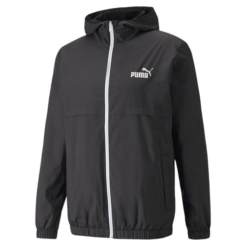 PUMA Essential Solid Windbreaker Jacket - Black/White - 847484-01