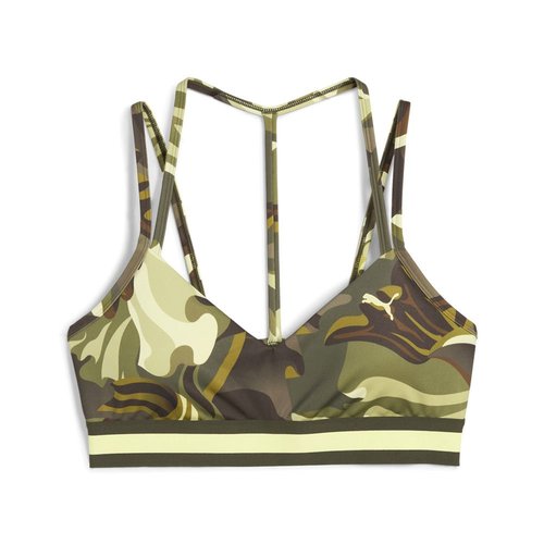 PUMA Floral Ribbon Low-Support Bra - Green - 527494-70