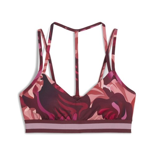 PUMA Floral Ribbon Low-Support Bra - Red - 527494-96
