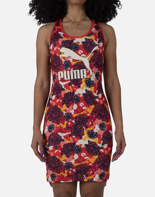 PUMA FLOURISH XTG BODYCON DRESS - RED - 579247-03