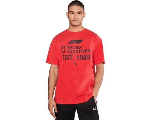 PUMA Formula 1 Race Number Graphic T-Shirt T Shirt - Pop Red - 634627-03