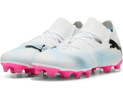 PUMA Future Match 7 FG AG - PUMA White/PUMA Black/Poison Pink - 107716-01