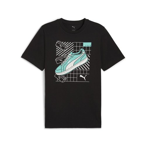 PUMA Sport Graphic Crew Neck Short Sleeve T-Shirt - Black - 688888-01