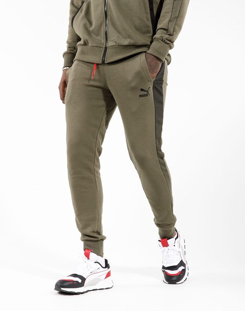 PUMA Hoops T7 Track Pants - Olive Green - 534315-44