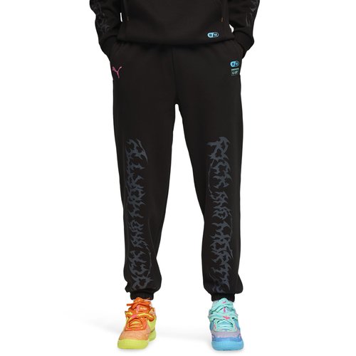 PUMA Hoops x Rick and Morty Sweat Pants - Black/Volt - 633095-01