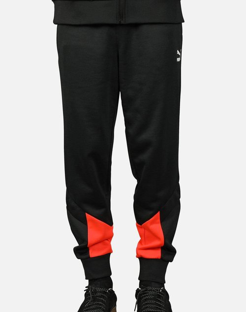 PUMA ICONIC MCS TRACK PANTS - Black/Hot Pink - 596445-51