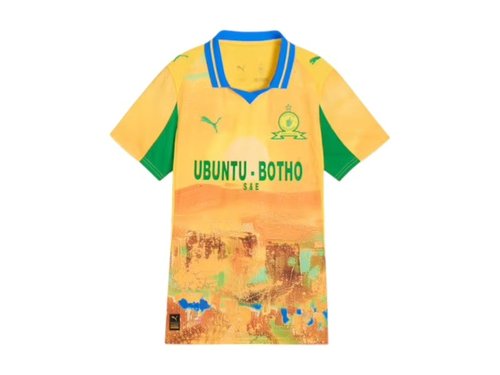PUMA KidSuper Mamelodi Sundowns Replica Jersey - Pele Yellow/Fast Green - 782746-22