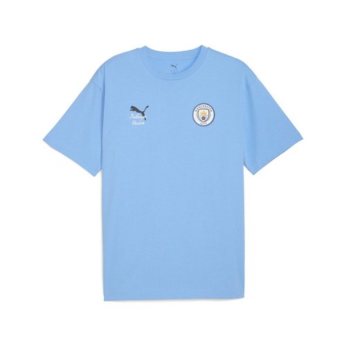 PUMA X KIDSUPER Manchester City F.C. Graphic Crew Neck Short Sleeve T-Shirt - Blue - 606842-21