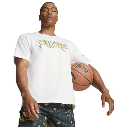PUMA Lamelo Ball PUMA Footlocker 50th Anniversary Melo Logo T-Shirt - White/Gold/Black - 627793-01