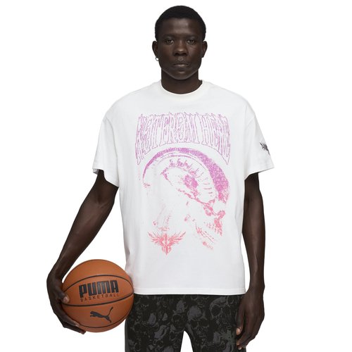 PUMA Lamelo Ball PUMA Lamelo World Tour-Nament T-Shirt I - Pink/White - 632372-01