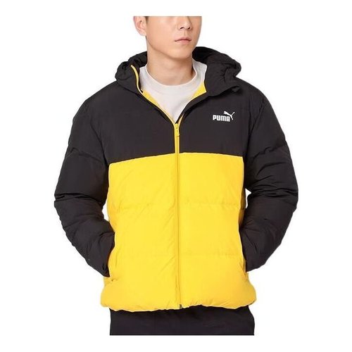 PUMA Logo Puffer Down Jacket - Yellow/Black - 534502-01
