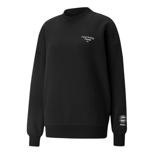 PUMA Logo Wellness Club Crewneck Sweatshirt - Black - 534398-01