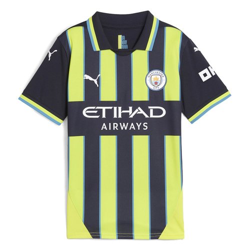 PUMA MCFC Away Collared Short Sleeve Replica Jersey - Black/Green - 775089-02