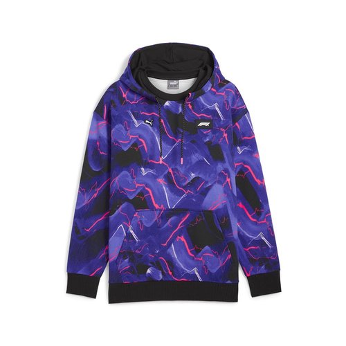 PUMA MAPF1 Neon Energy Graphic Pullover Hoodie - Black - 625744-01