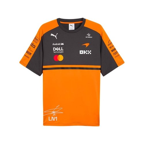 PUMA Mclaren Lando Norris Racing Short Sleeves T-Shirt - Papaya - 713953-01