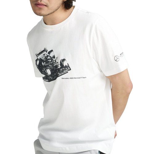 PUMA Mercedes-AMG Petronas F1 Essentials Graphic T-Shirt - Puma White - 627347-03