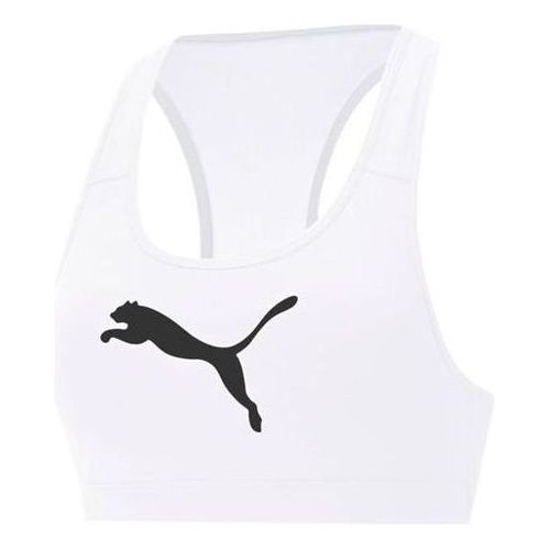 PUMA Mid 4Keeps Graphic Training Bra - White/Black - 520306-52