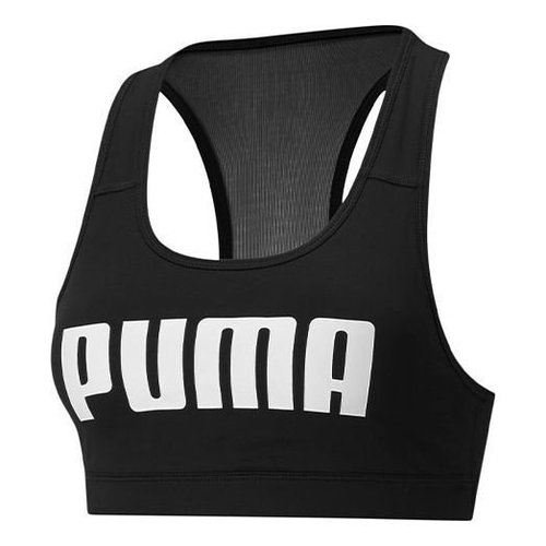 PUMA Mid Impact 4Keeps Graphic Training Bra - Black/White - 520306-91