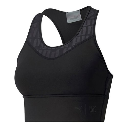 PUMA Mid Impact Bra Top - Black/Grey - 519564-01